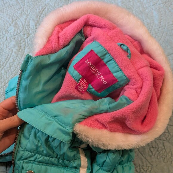 London Fog Toddler Girl Coat 12M - Picture 1 of 13